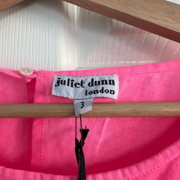 Juliet Dunn Sugar Pink + Neon Peach Batwing Dress $440 NWT 3 Large Tuckernuck - Picture 4 of 6